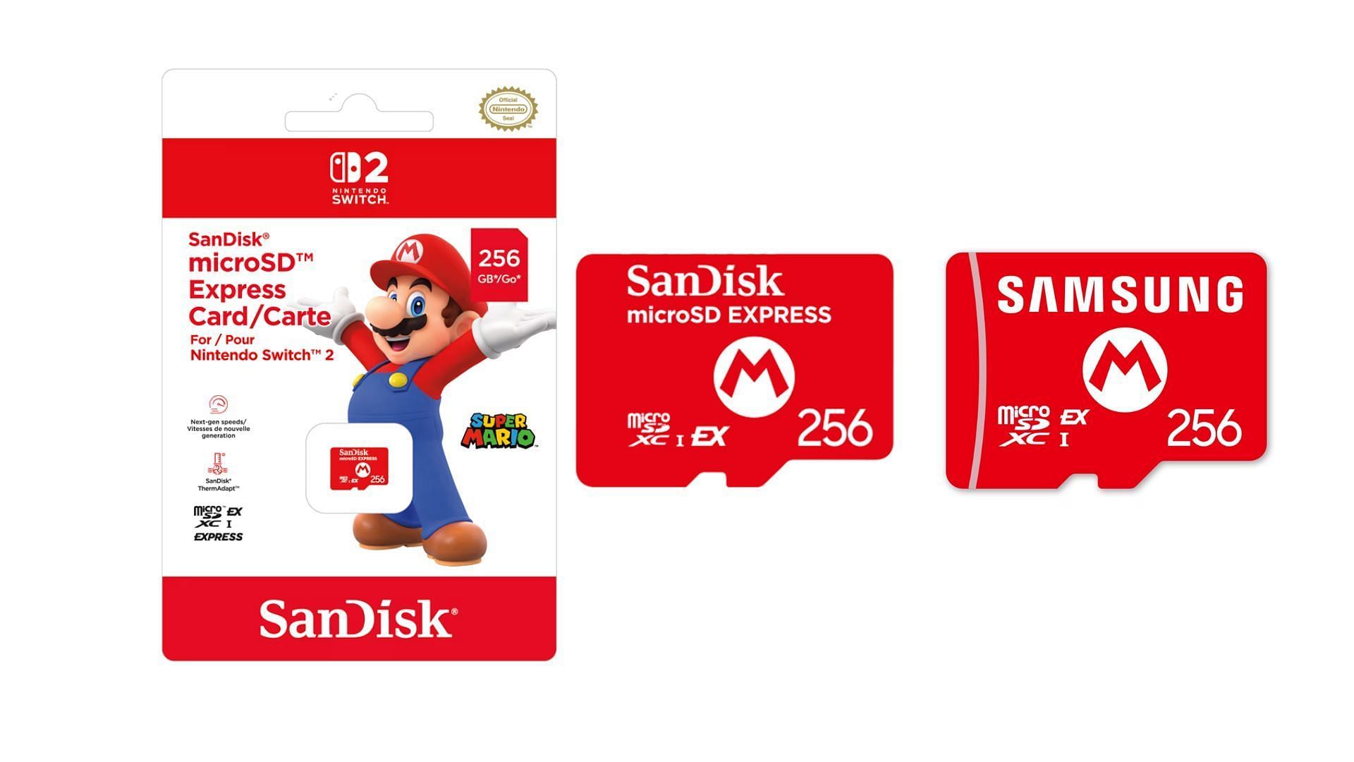 The official microSD Express card for the Switch 2 (Image via Nintendo)